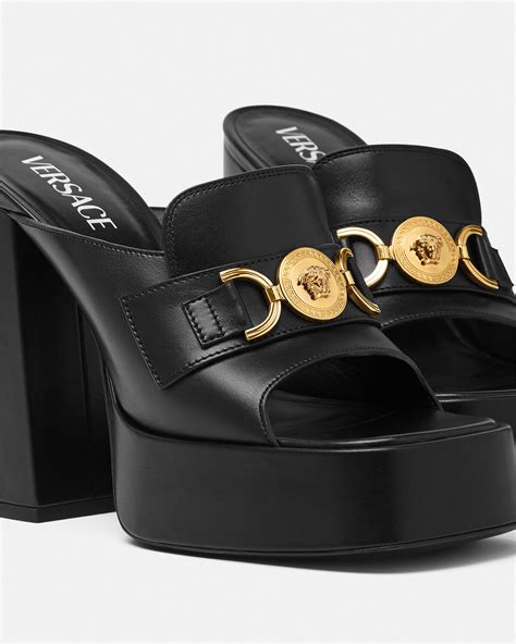 versace medusa sandals red|Versace platform medusa.